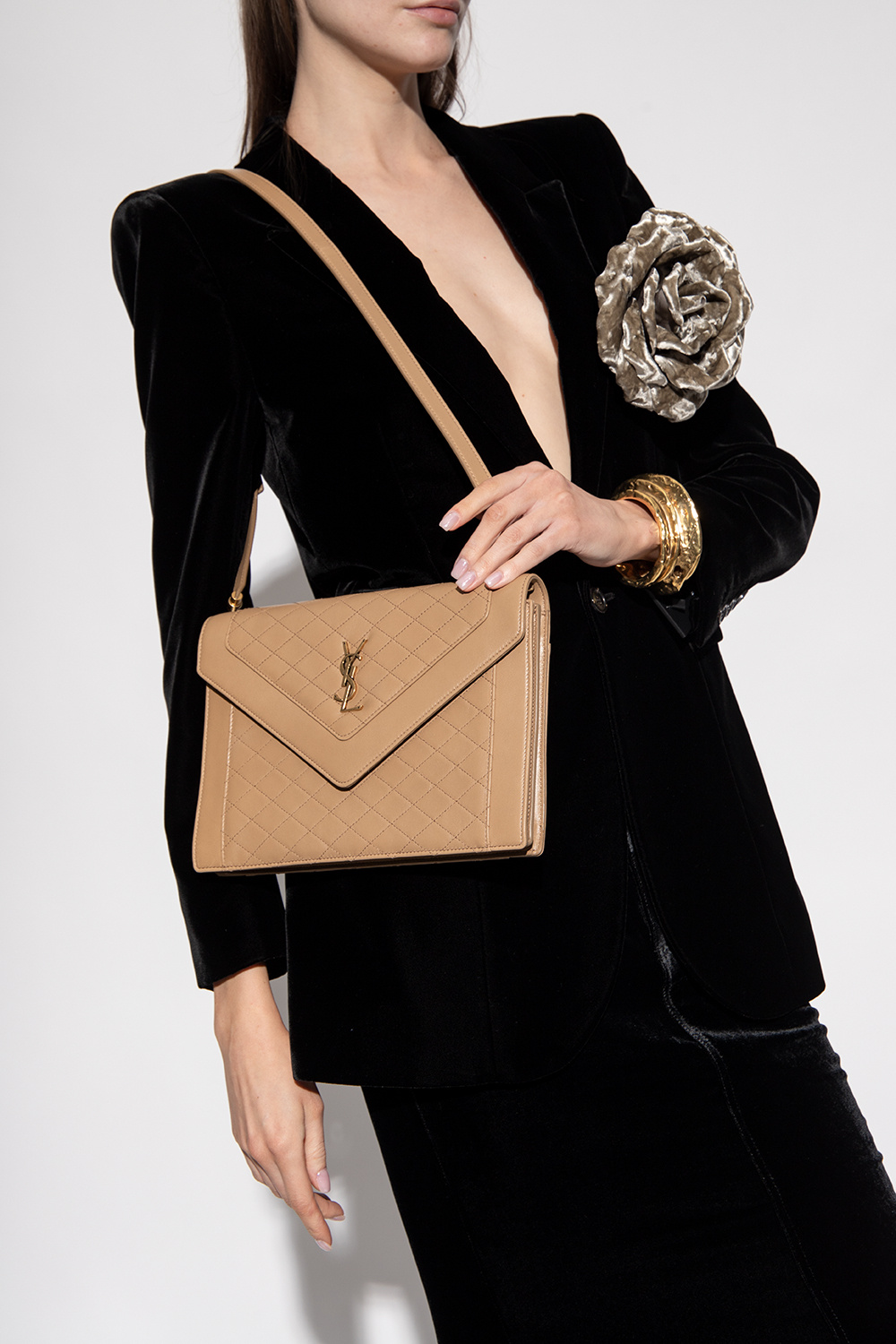 ショルダーバッグ・ポシェット SAINT LAURENT BLACK VANITY GABY CASSANDRE BAG Saint Laurent Gaby Vanity Shoulder Bag in Black | Lyst Canada